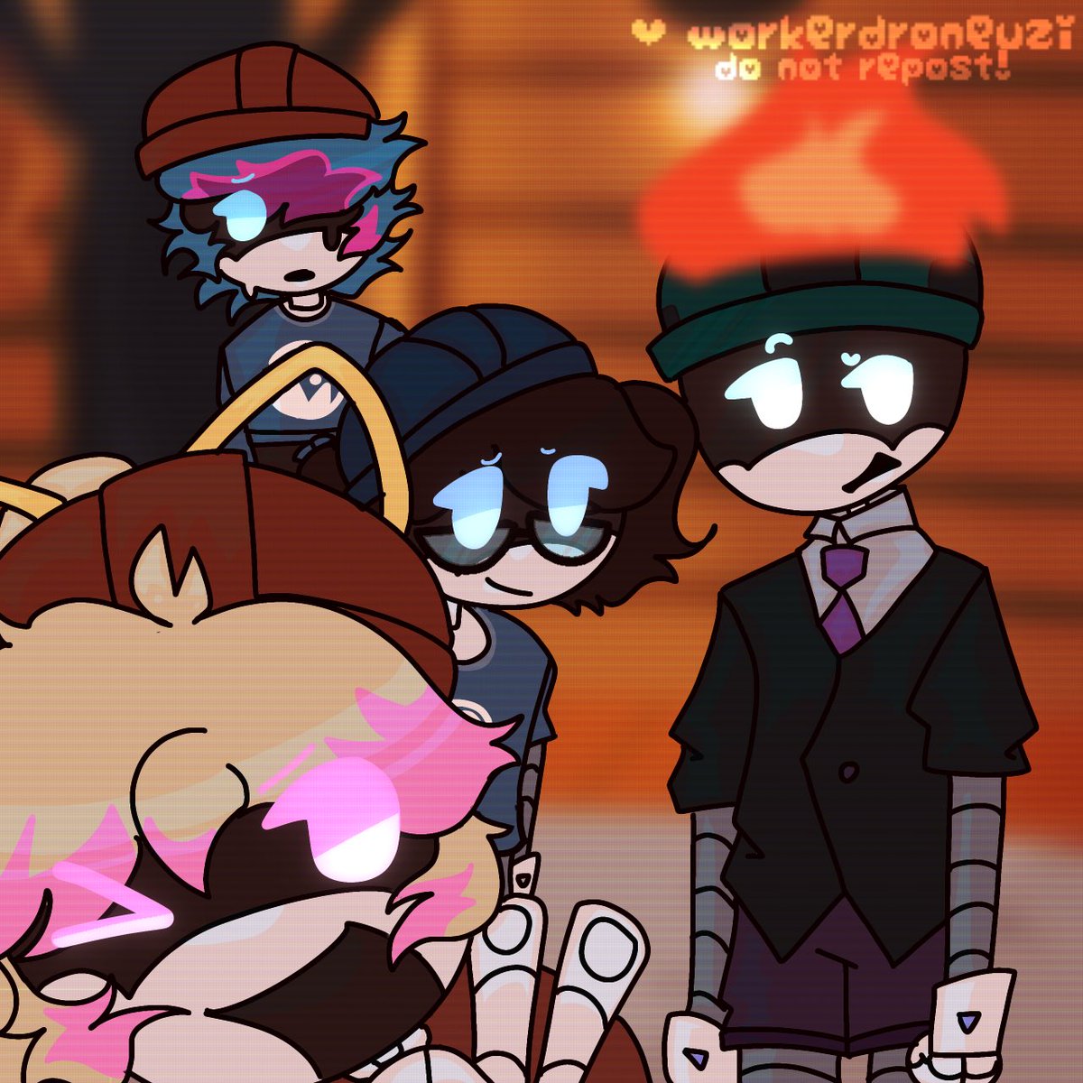 workerdroneuzi's tweet photo. selfie with the bffs!!! wowwo!!! plus rebeccas there.. anyways me and the bffs emily and lizzy :33 4 versions raahh #murderdronesemily #murderdronesbraiden #murderdroneslizzy #lizzy #braiden #emily #rebecca #murderdronesrebecca #murderdronesfanart #glitchproductions https://t.co/rJ7ZAclUwJ