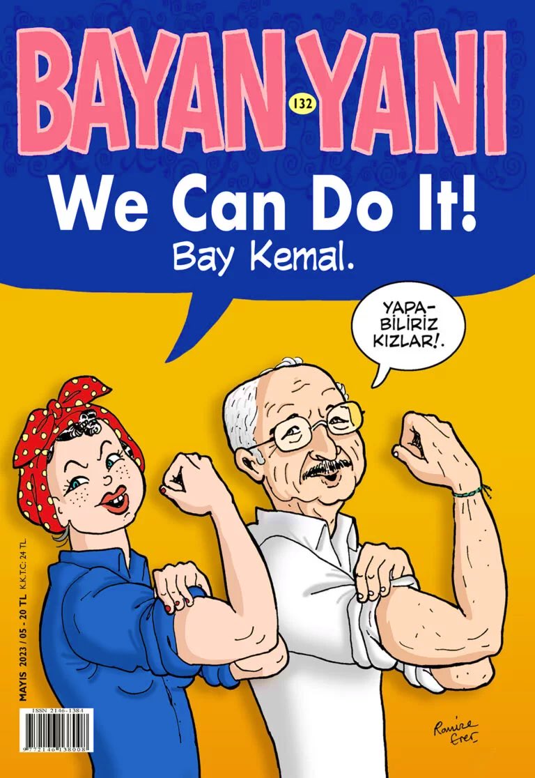 tetrikina's tweet photo. Aylık kadın mizah dergisi
Bayan Yanı mayıs🌻sayısında
Cumhurbaşkanı adayı
Kemal Kılıçdaroğlu’nu
kapağına taşıdı.
“We Can do it”( yapabiliriz )
sloganını kapak başlığı yapan
@bayanyani dergisi
#KemalKılıçdaroğlu ’na desteğini çarpıcı bir kapakla açıklamış oldu.
#RamizeErer 🎨…💕 https://t.co/kvPVq0uarC