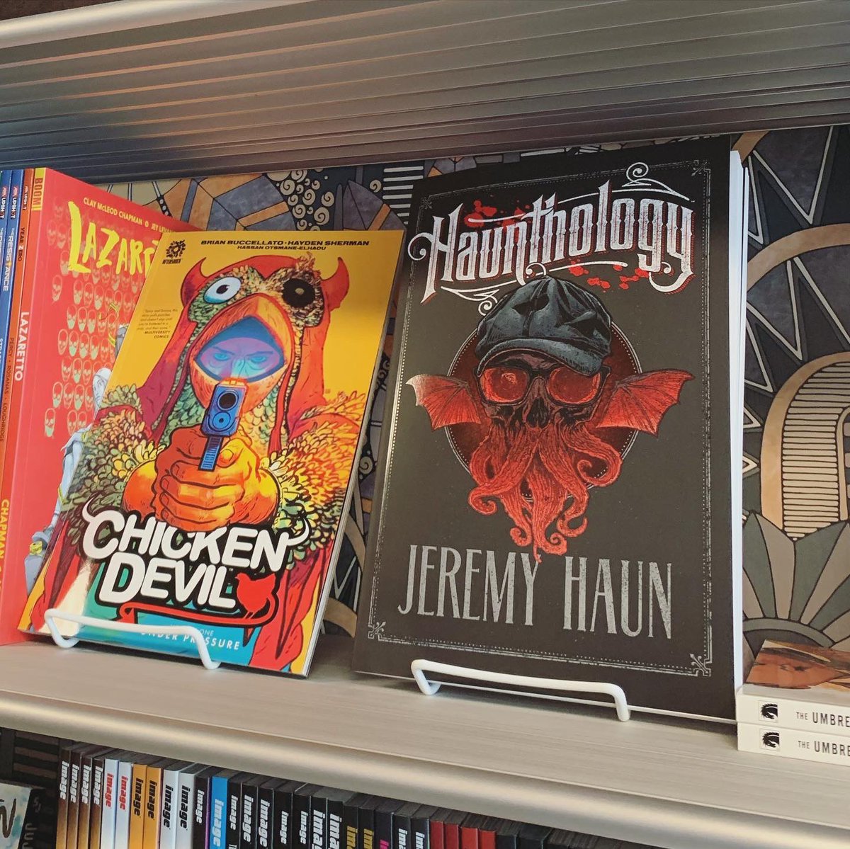 jerhaun's tweet photo. The @ImageComics softcover edition of HAUNTHOLOGY is on  the shelves NOW (thanks to my friends at @Zeppelin_Comics for the pic!) 
AND you can now get the original art from these stories from @CadenceComicArt!
Check it out! https://t.co/pI2HrXLlqm