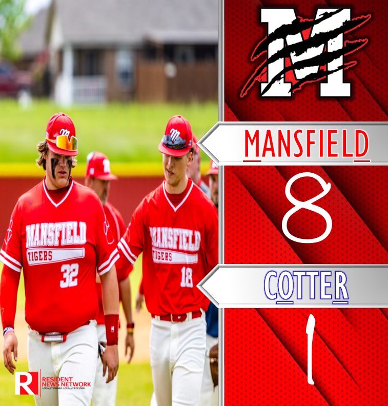 Tigers take down Cotter 8-1 and advance to the Regional Finals tomorrow at 2:30 in Greenland.