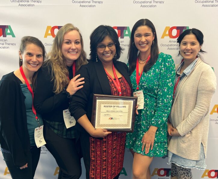 CPERLteam's tweet photo. The CPERL team is incredibly proud of their lab director @mary_khetani for receiving the AOTA Roster of Fellows Award at the #AOTAInspire2023 Conference. 

Check out our web post:  https://t.co/MyD0fqeNud https://t.co/jYTGQyqXkA