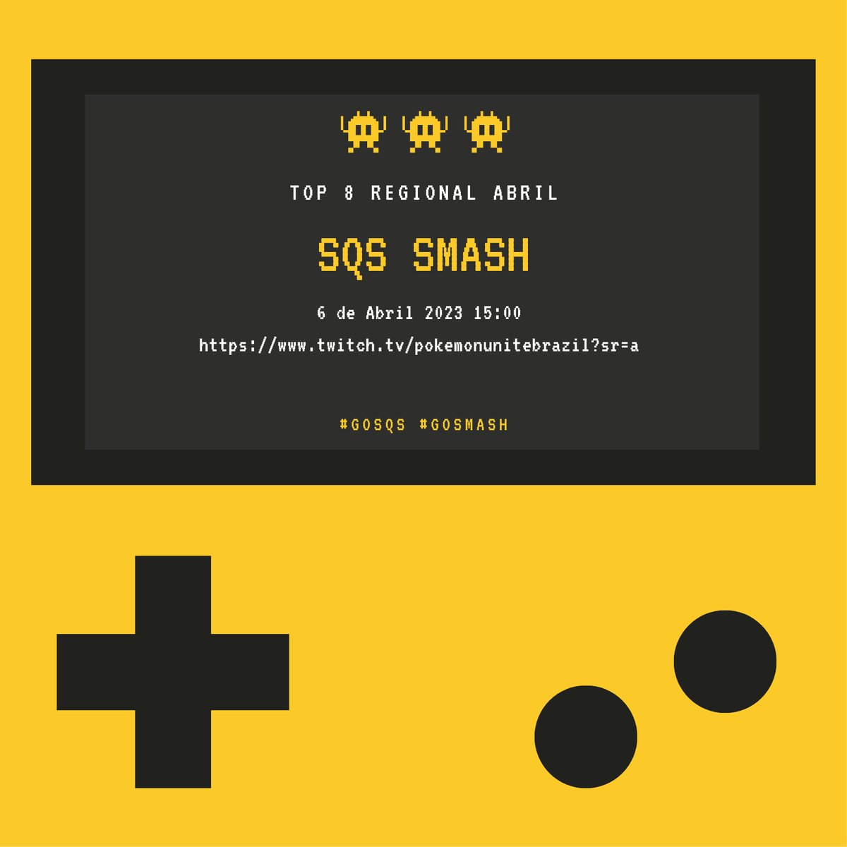 sqsesports5's tweet photo. Amanhã é dia da nossa equipe disputar o TOP 8... Esperamos todos torcendo por nós nessa caminhada as 15 horas em https://t.co/8BsP7MGVYC
#GOSQS #GOSMASH https://t.co/6DMdM623II