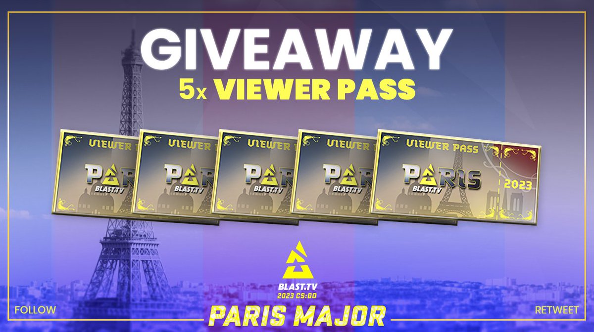 🔥GIVEAWAY / SORTEO🔥

5x Viewer Pass de Paris 2023

✅Follow
✅Retweet

Termina el sabado 13 (día que los puedo tradear :c), suerte!