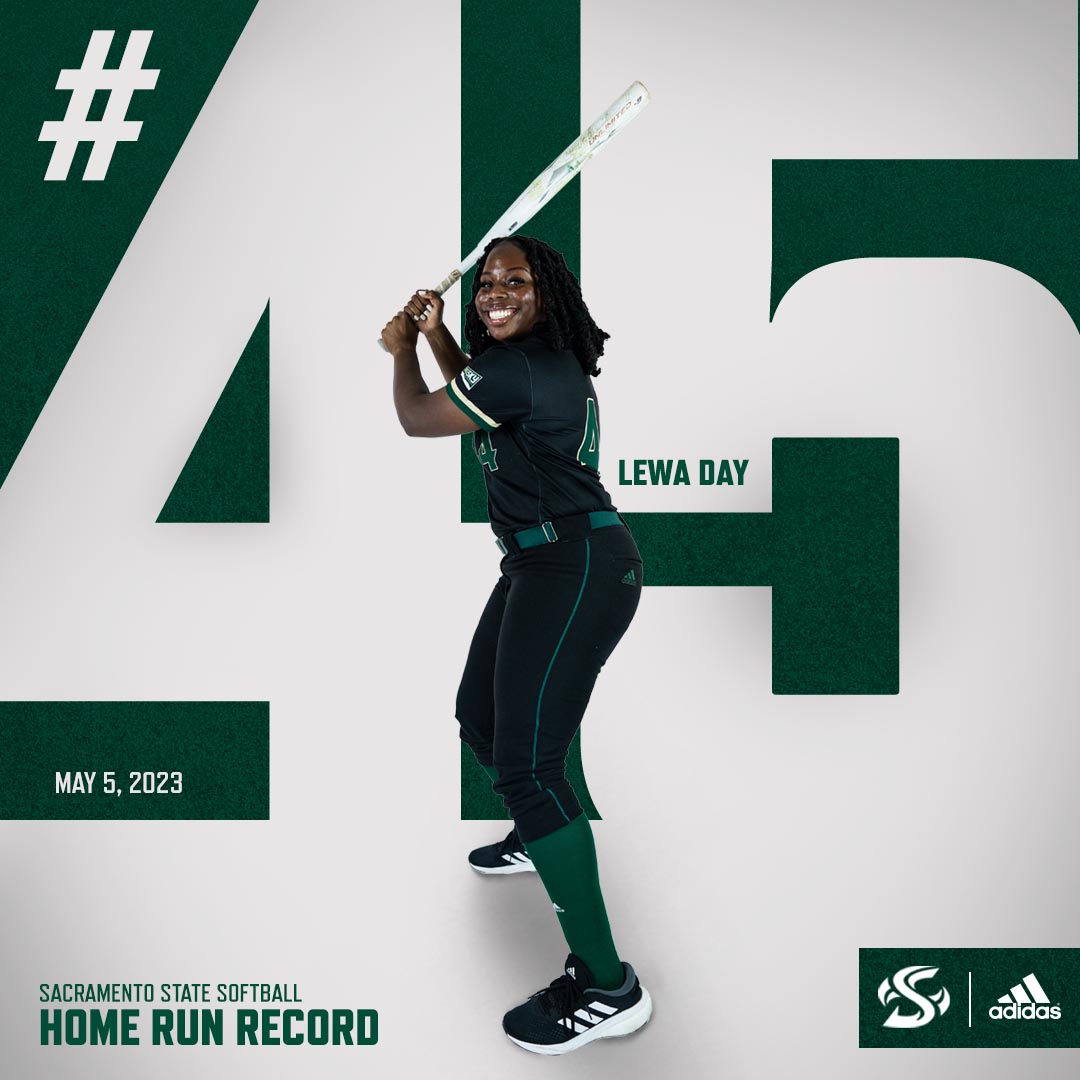 The new Sacramento State career home run leader! Lewa Day just launched her 45th career homer at Saint Mary's to move into sole possession of 1st place in the Hornet record book. Congratulations! #StingersUp
