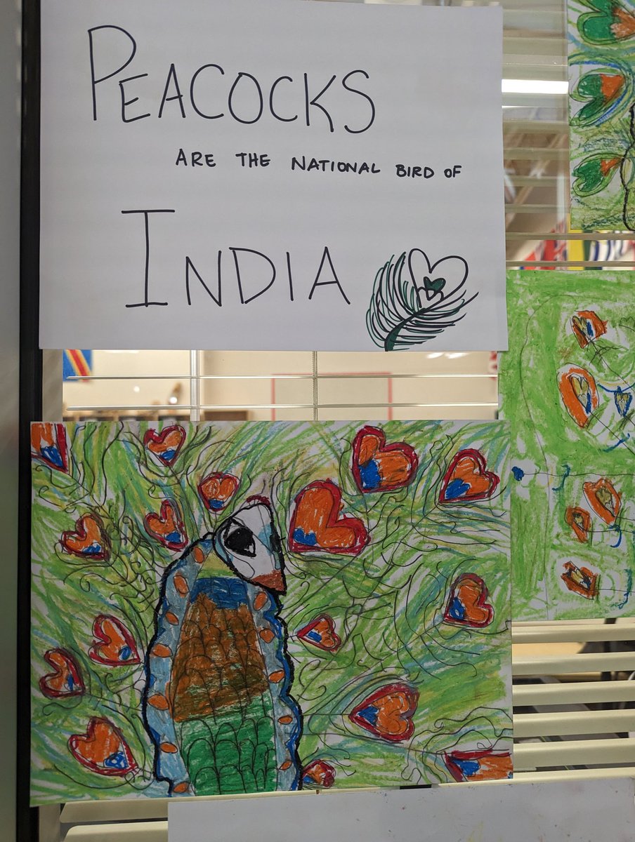 MsBarringtonCG's tweet photo. Mrs. Mawahir helped us create these beautiful peacocks for Multicultural Family Night @ChristinaGFMPSD @FMPSD @fathima_mawahir #iteachthird #studentartists #multiculturalart #grade3istheplacetobe https://t.co/8A03B3TltQ