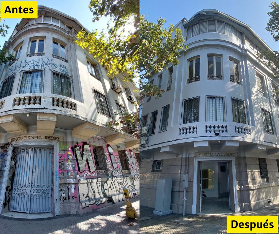 japdebelli's tweet photo. Cerramos el #viernes con una gran noticia: nuestro edificio @anefchile fue totalmente restaurado. Felices porque además celebramos 80 años vida sindical. Gracias Gobernador @Orrego por ayudarnos a recuperar el edificio Tucapel Jiménez. #AlamedaProvidencia https://t.co/N6oB0Onc4r