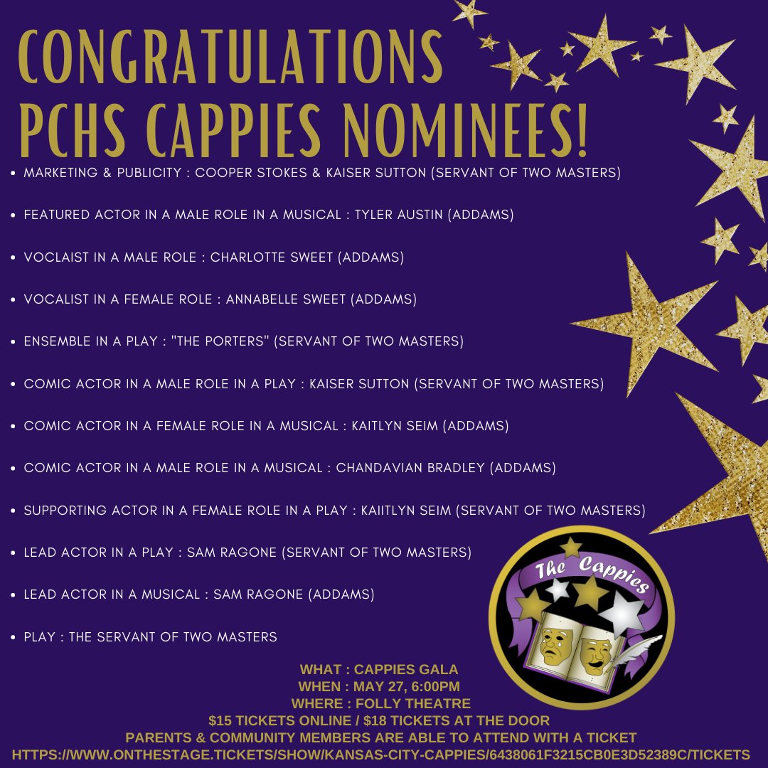 PCHS Theatre on Twitter "12 must be our lucky number this year