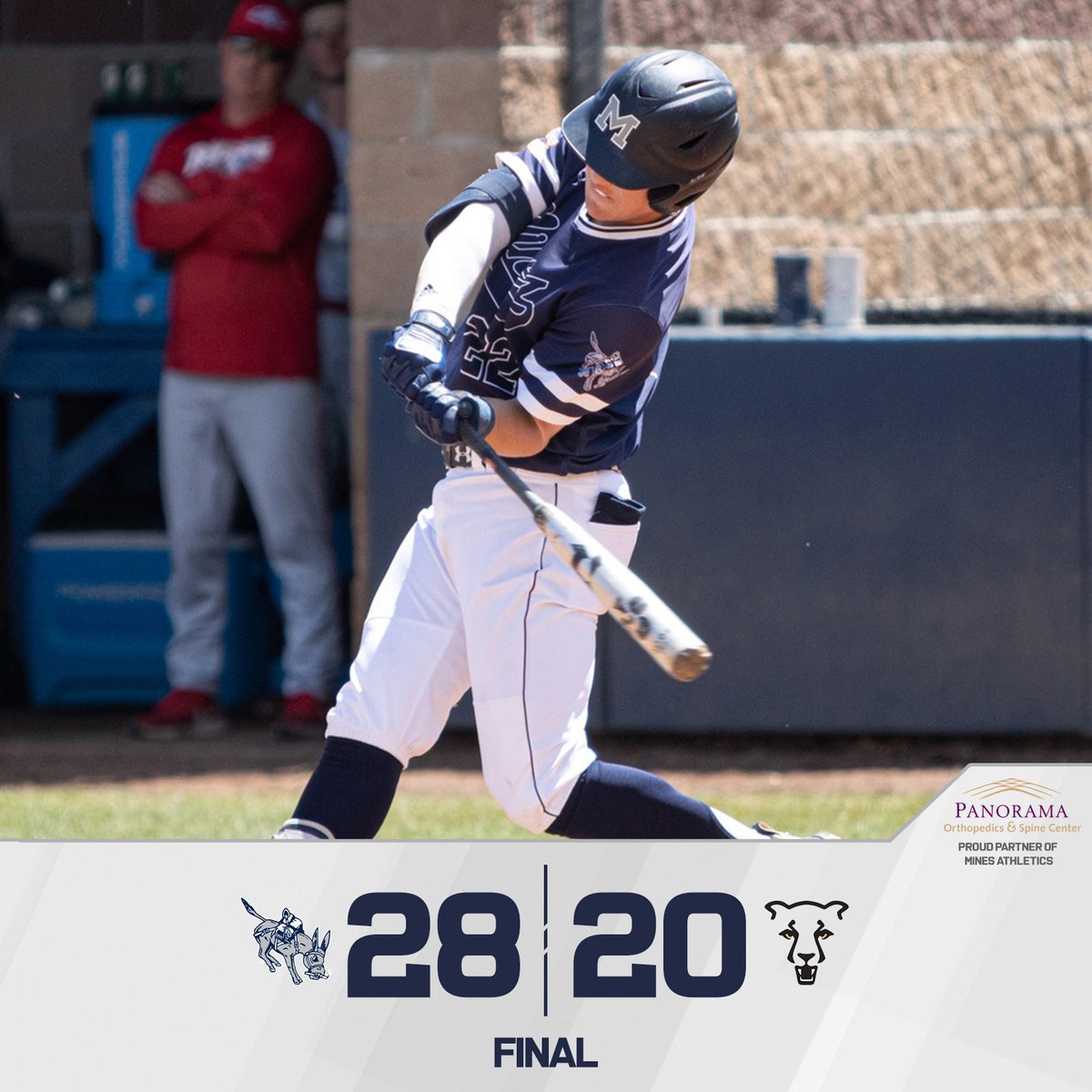 OrediggersBSB's tweet photo. ⚒️𝗢𝗥𝗘𝗗𝗜𝗚𝗚𝗘𝗥𝗦 𝗪𝗜𝗡⚒️

Multiple single-game, program records for Mines including most runs ever scored in one game. Mason Andrews helps the Orediggers outslug UCCS by going 5-for-7 with three home runs, five runs scored, and seven RBI. #HelluvaEngineer https://t.co/rG9KS4epPB