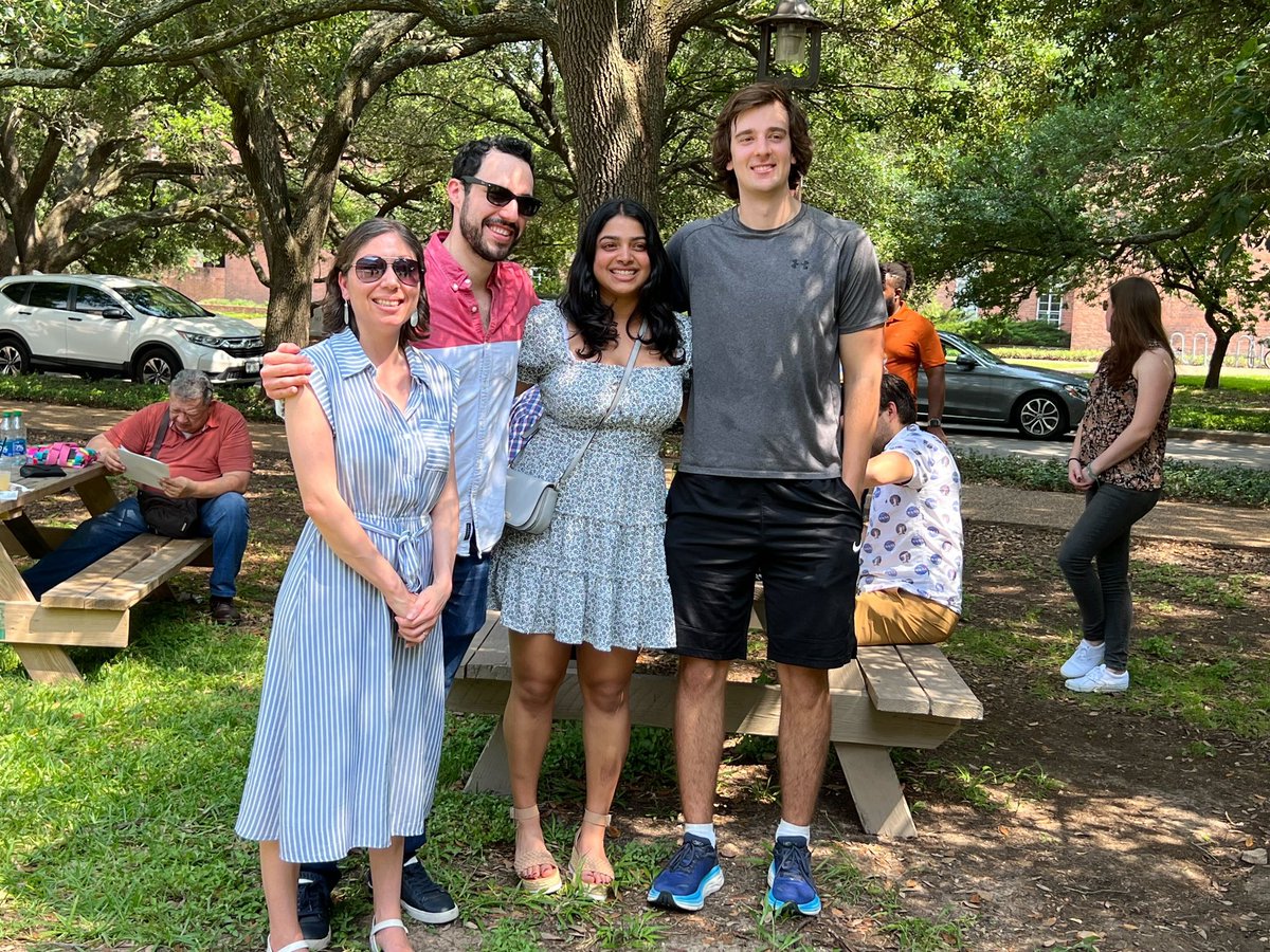 Rosa Uribe, PhD (@uribelabrice) on Twitter photo Biosciences graduation party 2023! Big showing from the Uribe Lab.
<a href="/NCCPhD/">Adam Howard</a> won Outstanding PhD Thesis and Undergrad Annika Nambiar won a Distinction in Research Award.
Undergrad Thomas Hamre got accepted to Baylor College of medicine & will start this summer!
<a href="/RiceUniversity/">Rice University</a> Biosciences graduation party 2023! Big showing from the Uribe Lab.
<a href="/NCCPhD/">Adam Howard</a> won Outstanding PhD Thesis and Undergrad Annika Nambiar won a Distinction in Research Award.
Undergrad Thomas Hamre got accepted to Baylor College of medicine & will start this summer!
<a href="/RiceUniversity/">Rice University</a>