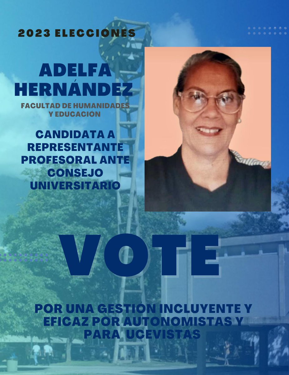 furma180's tweet photo. Comienza la campaña electoral y Autonomistas presenta sus candidatos a representantes profesorales ante el Consejo Universitario. Profesores Flor María Carneiro Muziotti (Titular), Ramón kkilikan (Asociado), Yanira Escalona (Agregado), Adelfa Hernández (Agregado) https://t.co/4r4IxKPEVz