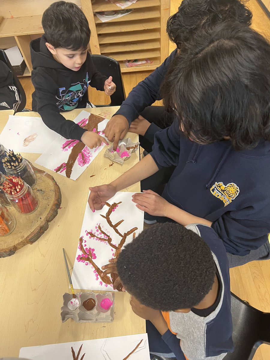 We are celebrating Asian Heritage month with our learning buddies by collaborating with cherry blossom art. <a href="/StDanielComboni/">StDanielComboniDP</a> <a href="/ComboniFDK/">Comboni FDK</a>