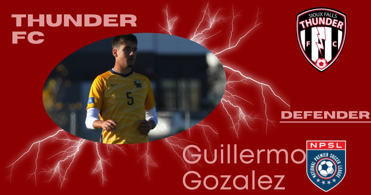 SFThunderFC's tweet photo. We also welcome Spanish MSUB defender, Guillermo Gonzalez! https://t.co/FOeEMucIf3