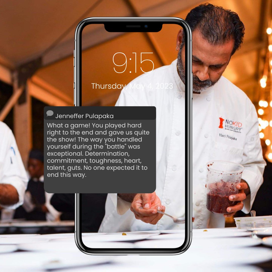 Chef @HariPulapaka -- "Making the key ingredient the star," just like good wine, food has a diversity of  texture. 
Elegant performance on Bet Bobby Flay.