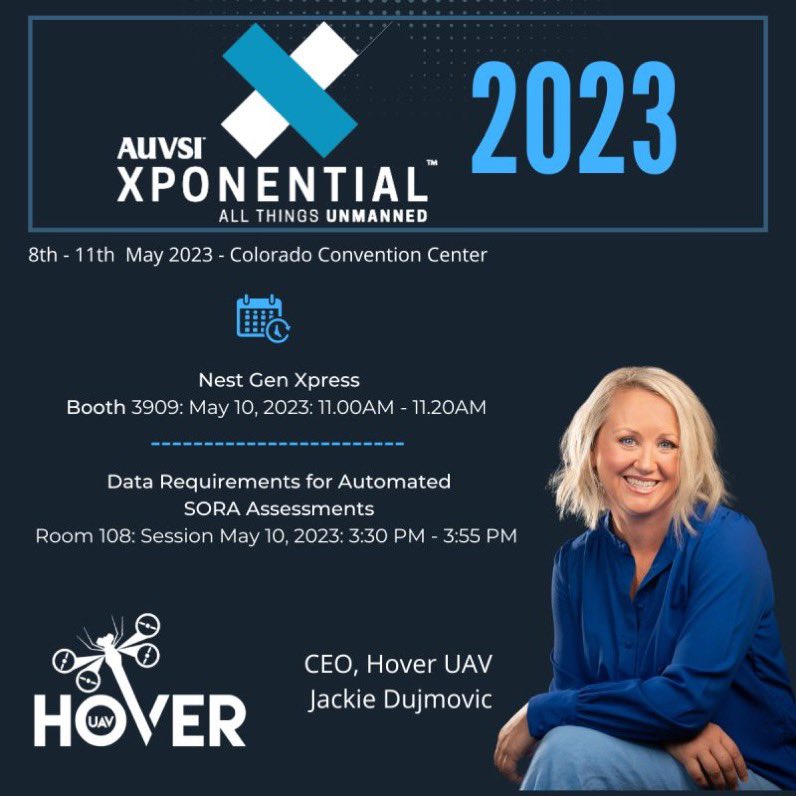 @hoveruav is excited to be presenting at @xponentialshow 2023 in Denver this week. If you feel there is value in meeting with Hover UAV please feel free to reach out and arrange a time.
#xponential #USA #hoveruav 
info@hoveruav.com.au