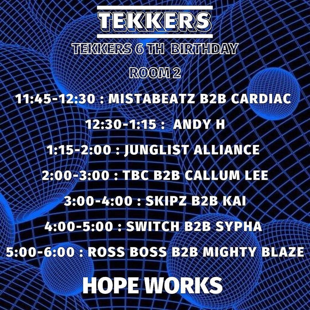 AndyHmusic's tweet photo. Posted @withregram • @tekkers_sheffield Important Info &amp; Set Times 👊🏽 https://t.co/PLMFq4Et6z https://t.co/0k2ssGOVFF