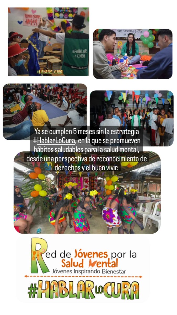 REDDEJOVENESSM's tweet photo. Llevamos 5 meses sin #Hablarlocura, estrategia de movilización que trabaja específicamente en la salud mental de jóvenes y adolescentes desde una perspectiva de buen vivir. ¿Hasta cuándo debemos esperar para que haya oferta en SM? @petrogustavo @AAstrideliana @FranciaMarquezM https://t.co/MfgHuveYsw