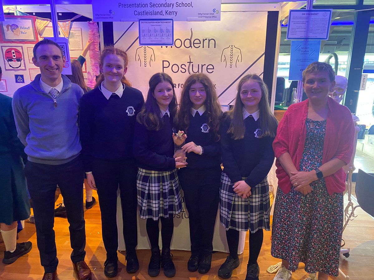 modernposture23's tweet photo. Winning Best Stand in our category at the National Final of the Student Enterprise programme in Croke Park  @StudentEntProg @KerrySEP @PresCisland #modernposture https://t.co/mFmctP7LY0