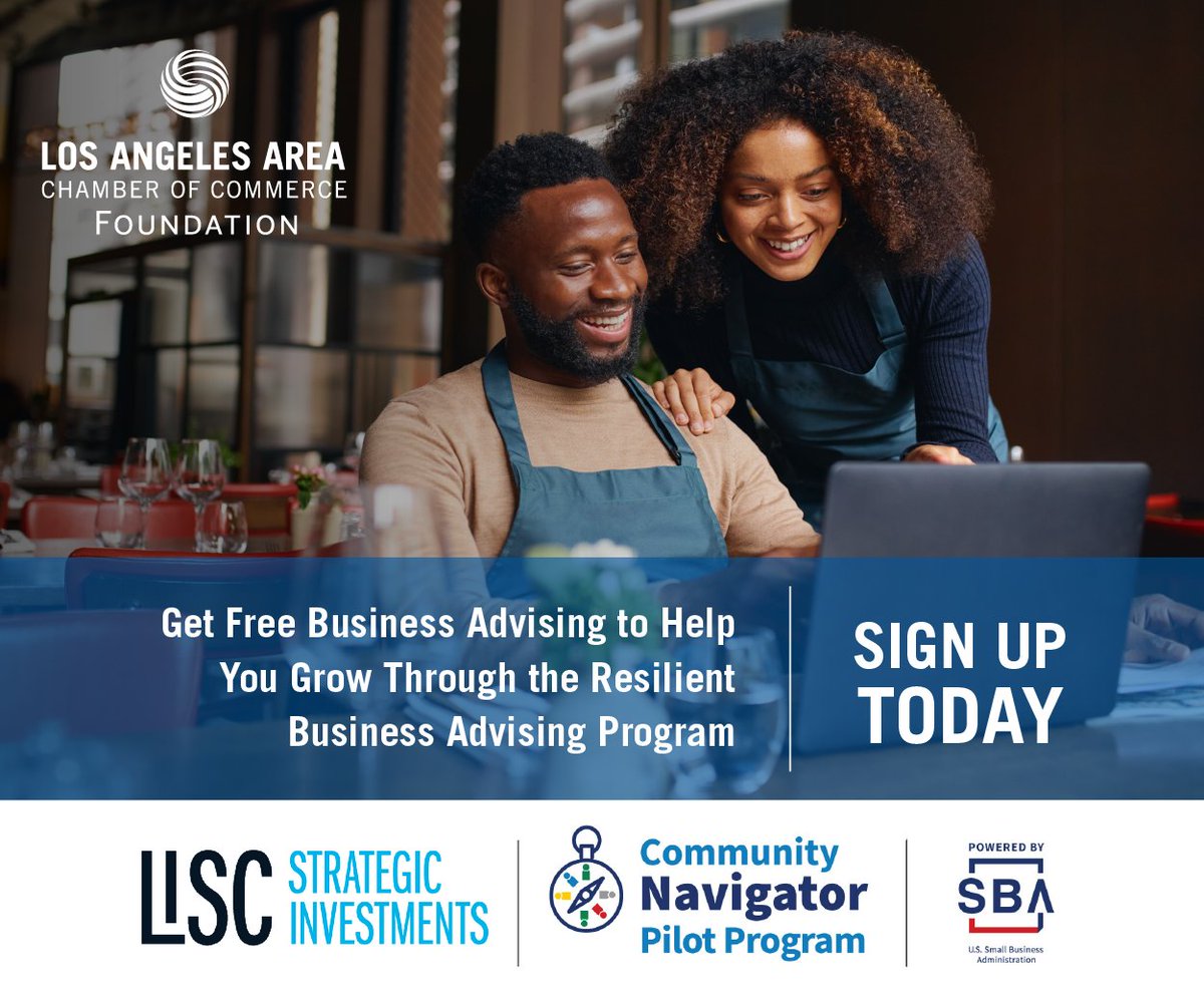LAAreaChamber's tweet photo. As a #CommunityNavigator Pilot Program partner, we’re connecting small businesses in our community with vital resources and support through our Resilient Business Advising Program. #SmallBusinessWeek
Sign up here: https://t.co/pWqncRXhMF https://t.co/Eu1r31Cu51