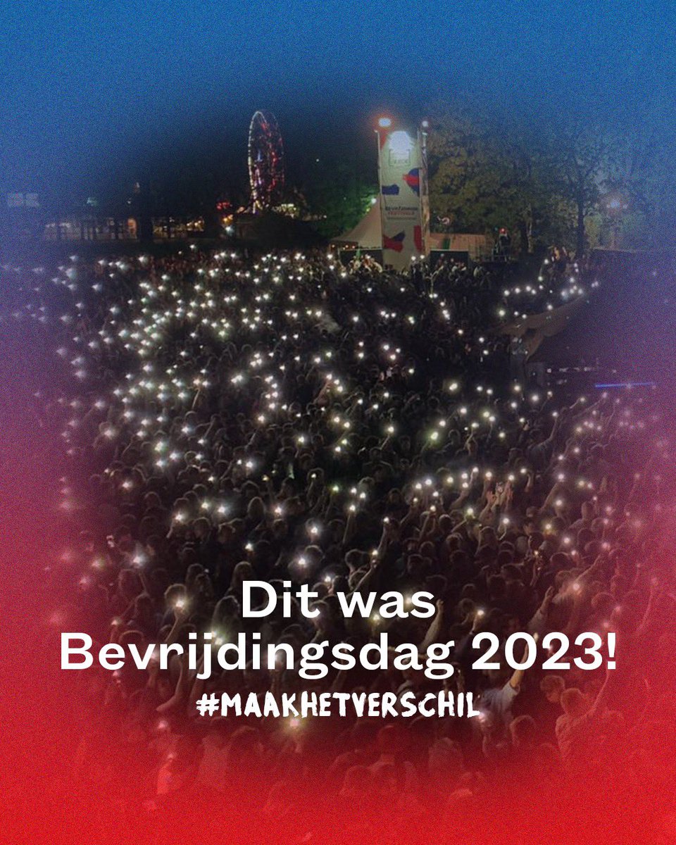 75.000 bezoekers koesteren samen met 17 Britse WOII-veteranen de vrijheid op Bevrijdingsdag in Wageningen. De vrijheidsboodschap is op 5 mei breed verspreid vanuit de Stad der Bevrijding. We danken alle vrijwilligers en partners die dit mogelijk hebben gemaakt! #MaakHetVerschil