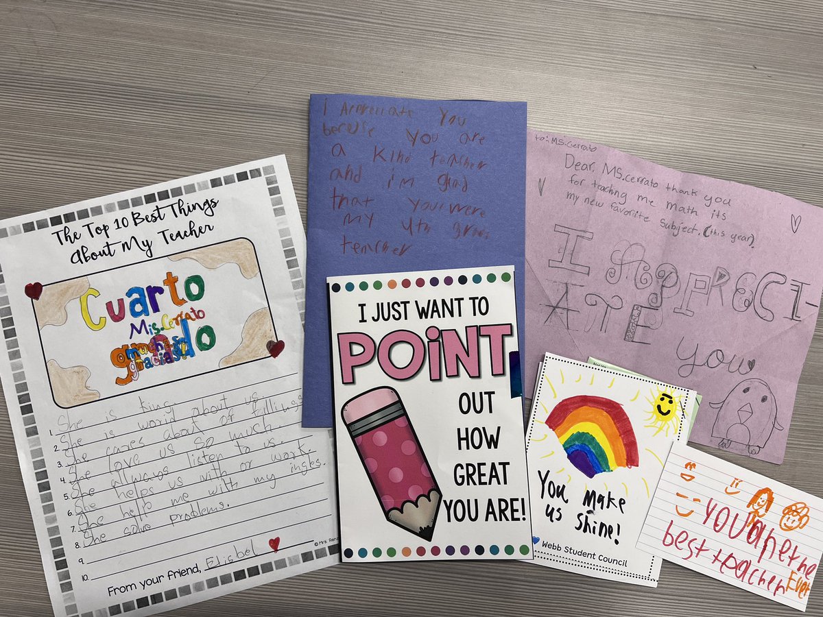 Notes from fellow teachers, past and current students ❤️ Purple note was my favorite!