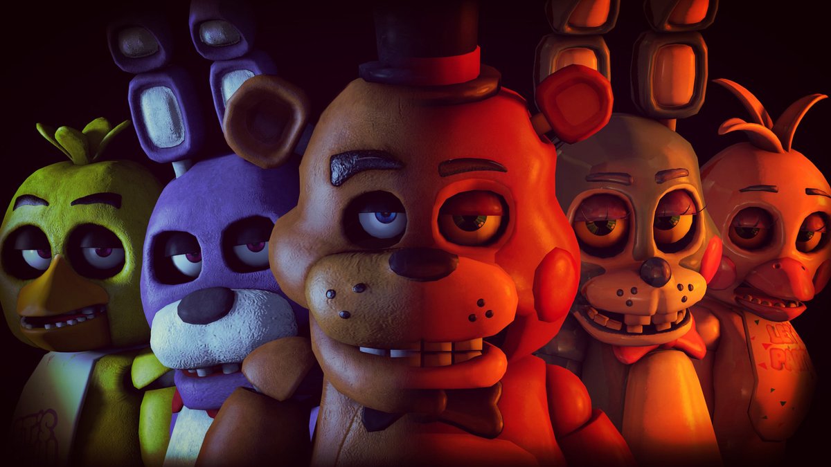 This infamous FNaF image that was used by several news media outlets was originally made by DeviantART user Trycon1980.

This image is slightly edited, as the original wasn't saturated.

Original image link in the comments.