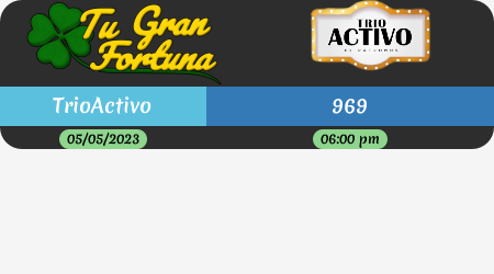 TuGranFortuna's tweet photo. #Tufortuna #TuGranFortuna #Loteria #Animalitos #TrioActivo
#Resultado: TrioActivo 05/05/2023 06:00 PM https://t.co/gxQ4Vd70jn