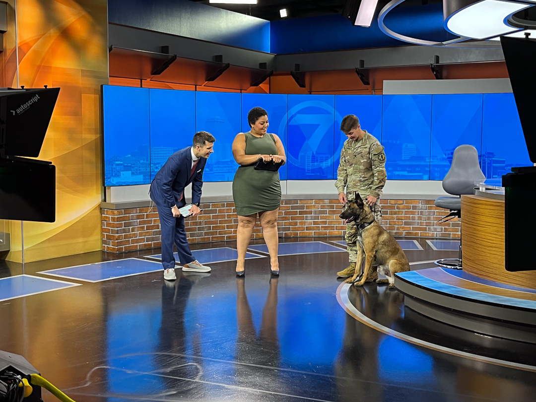 BellevueU's tweet photo. Come out to Bellevue University tomorrow to meet the U.S. Army and their K9 heroes! 

@KETV First News team met w/Specialist Hannah French &amp; K9 Jack to discuss the importance of military training dogs. Don't miss out on this exciting opportunity! https://t.co/V1krKYV0OA https://t.co/bjU2a2vzJG