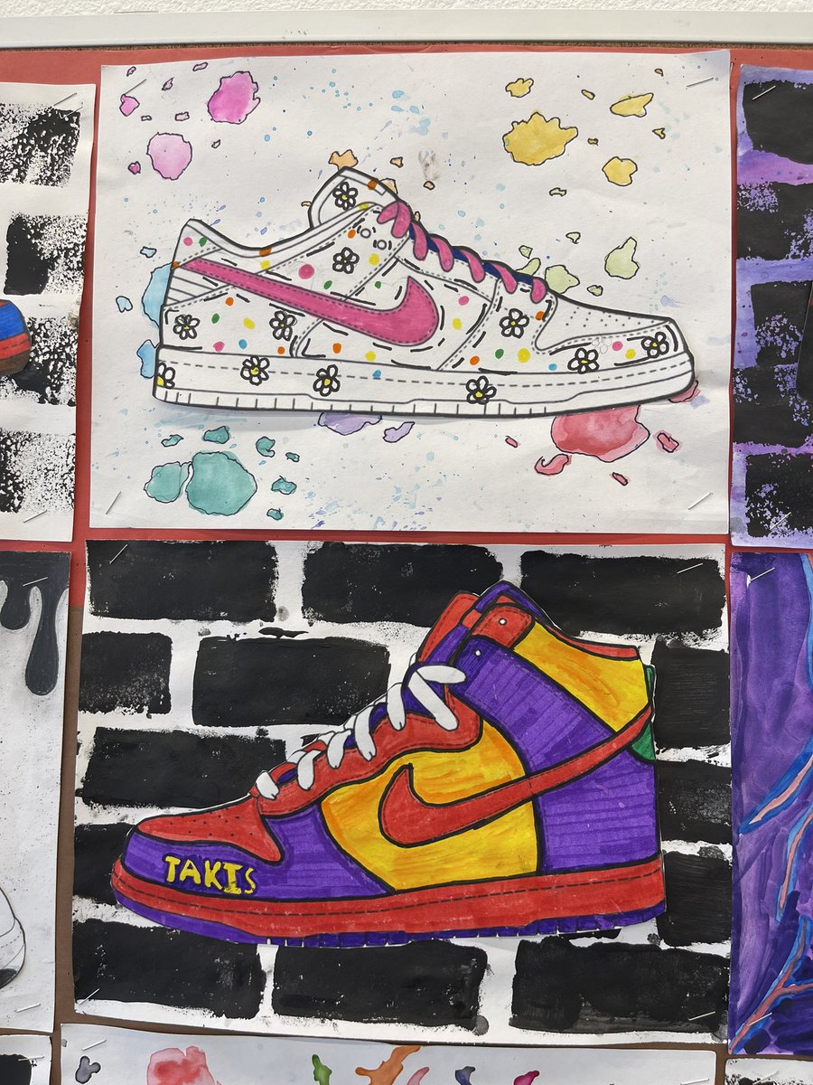 HMS pop art project! Favorite candy on your shoes! #HMS #YISDfinearts #StudentSuccess
