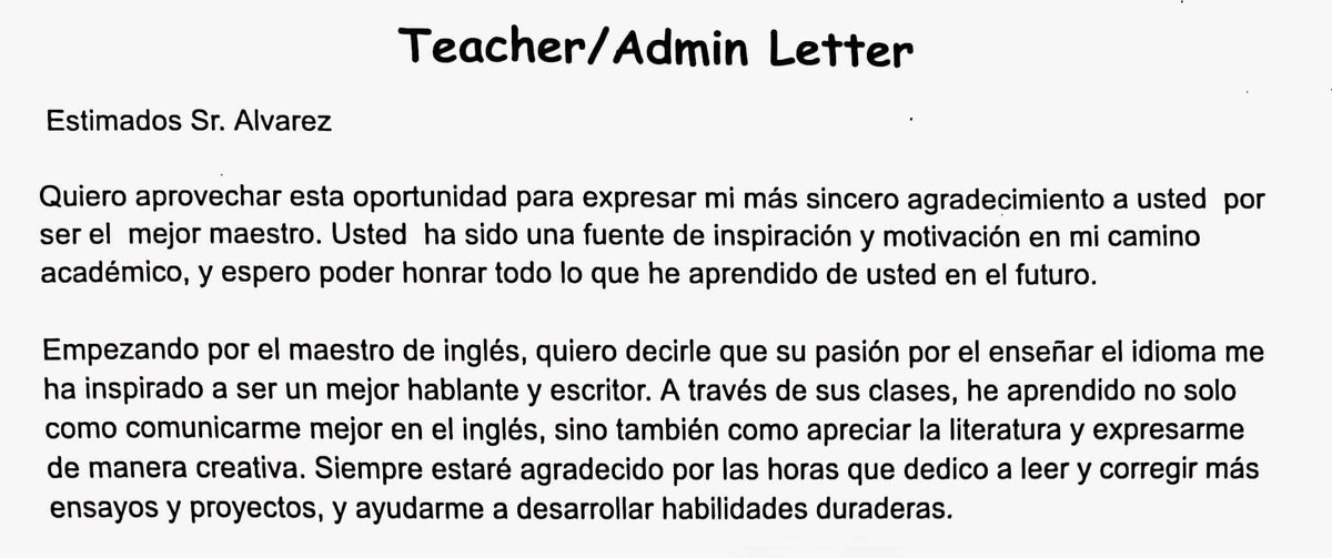 MrAlvarezTeachr's tweet photo. (3/3) Como parte de #TeacherAppreciationWeek ❤️ Se animó a los Ss a #escribir una #carta a los #maestros que los #inspiren... A lo largo del día, he estado recibiendo estas #INCREÍBLES y sinceras #cartas 💌 !! 😭 💕 #TeacherLife @Reed_Middle @DvilleBESL @DuncanvilleISD https://t.co/5ZBGS6azjh