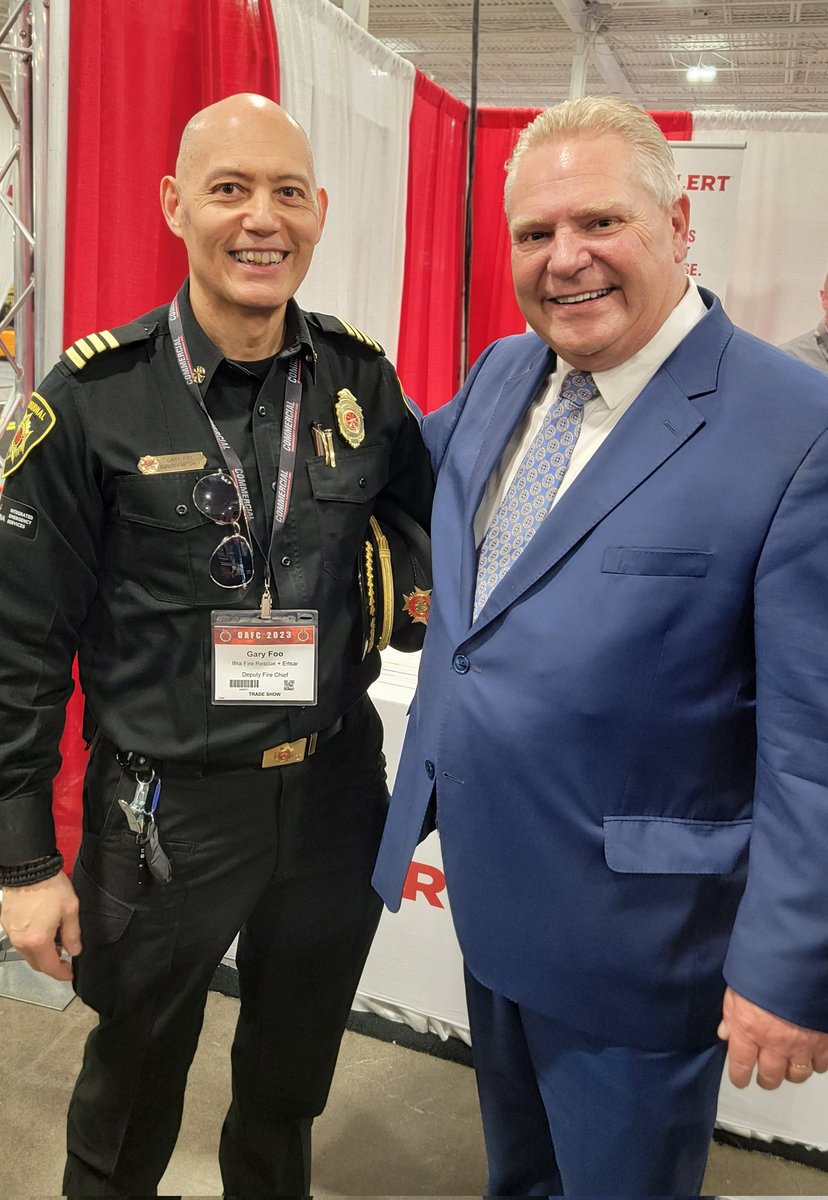 It was great to see Premier Doug Ford again and supporting Firefighters and first responders at the Ontario Association of Fire Chiefs show. 

#ontario #firstresponders #firerescue #oafc #firefighter #firefighters #dougford #premierofontario  #premierford #canada #firesafety…