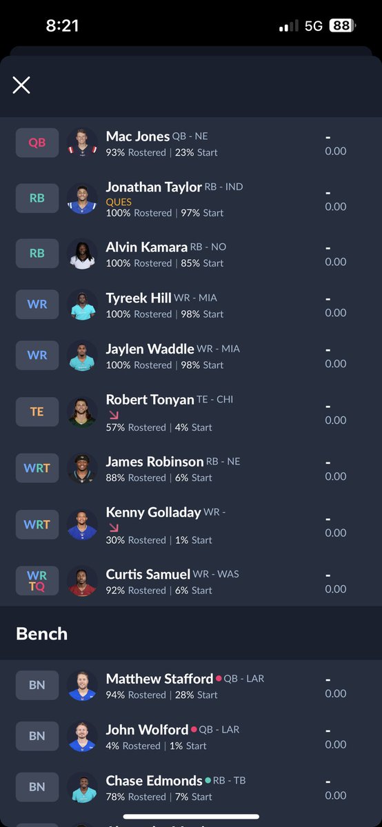 TobyGrundy_'s tweet photo. Trying to fill a couple of Sleeper orphan Dynasty teams for a 12 team league in its second year. Highlights of the teams in the screenshots. DM/ comment for an invite https://t.co/rFScRh0vZX