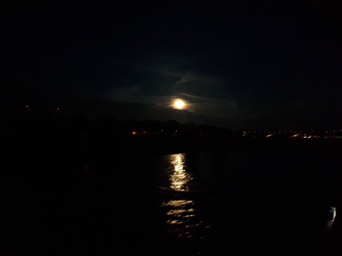 De spudpalen zijn de bodem van de #Rijn weer ingezakt. We liggen middenin #Keulen op de rivier stil om te overnachten. Nog één paar uur varen naar het einde van ons avontuur. #LinzamRhein #binnenvaartschip #binnenvaart #elkedaganders #genieten