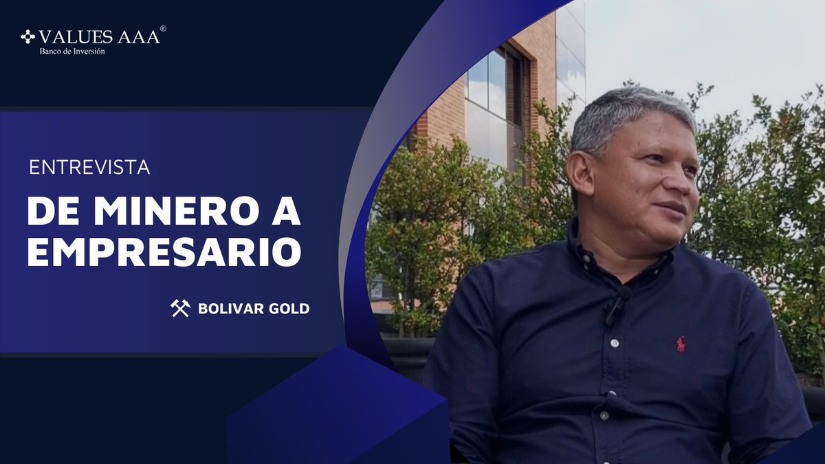 ValuesAAA's tweet photo. En entrevista con nuestro cliente, Juan Carlos Luquez del proyecto Bolívar Gold, empresa dedicada a la exploración de minerales preciosos en el sur de Bolívar, departamento de Colombia. 

#BolivarGold #ValuesAAA #mineria #oro #empresas #emprendimiento #colombia #clientes #ceo #finanzas #bancadeinversión

Entrevista completa aquí: https://t.co/7HGTQxi7n8