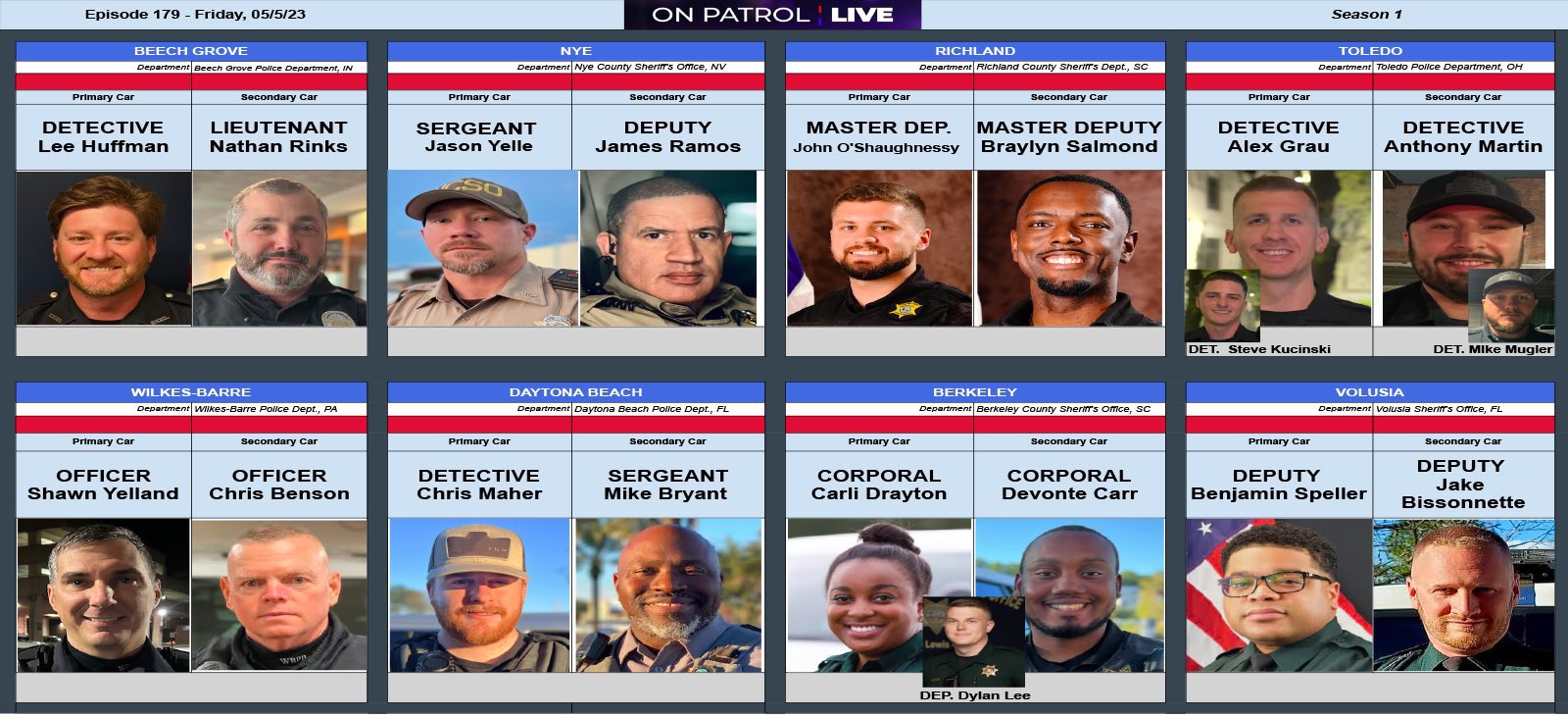 On Patrol Live LEO’s on Twitter "Tonight’s OPLive lineup