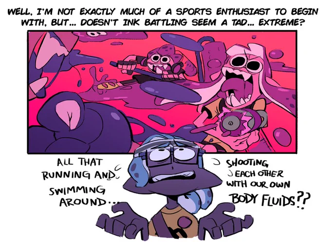 remembering this panel of a splatoon comic i never finished