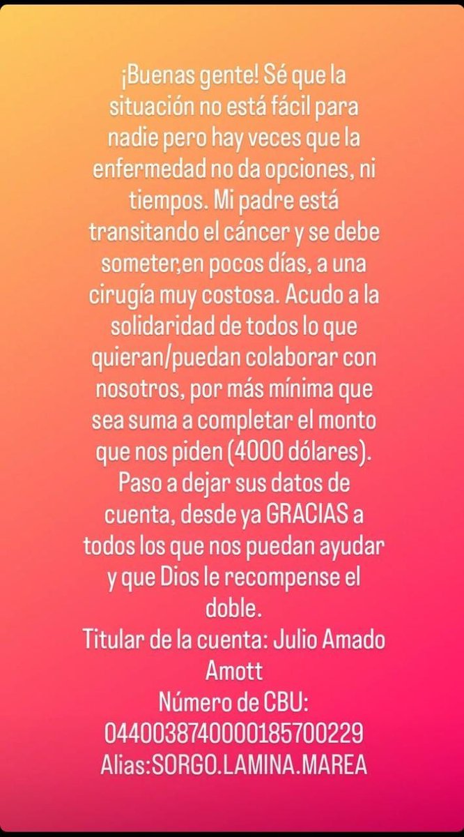 Ayudan un montón compartiendo. ¡¡El 17 de mayo es la operación!!