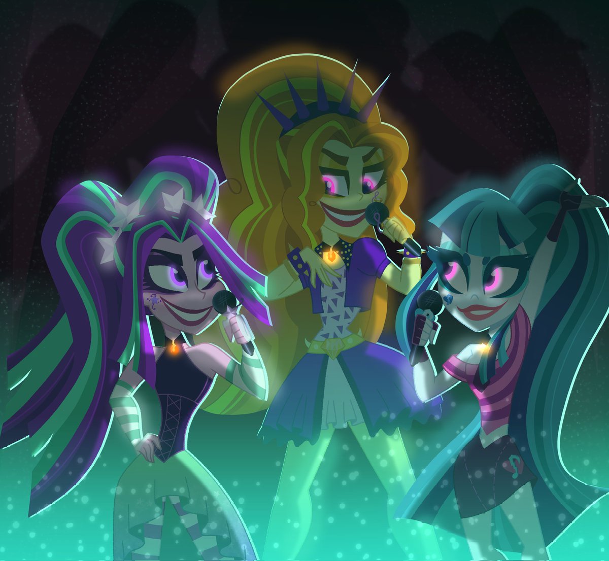 BatsyNANANA's tweet photo. Dazzlings #dc #dccomics #dcuniverse #batgirl #dcsuperherogirls #batman #dickgrayson #nightwing #redhood #jasontodd #batwomanday #barbaragordon #dianaprince #wonderwoman #zatanna #zeezatara #supergirl #Batwoman #commissionergordon #jessicacruz #greenlantern #dazzlings #mlp https://t.co/0dXGGqm10t