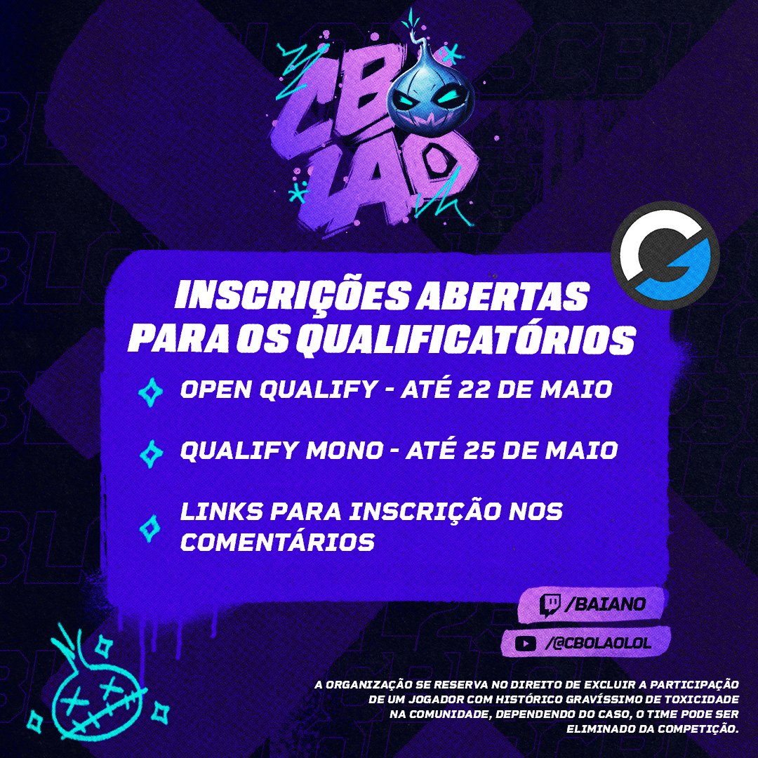 AMANHÃ começa o hypado #CBOLAO, - CNB e-Sports Club