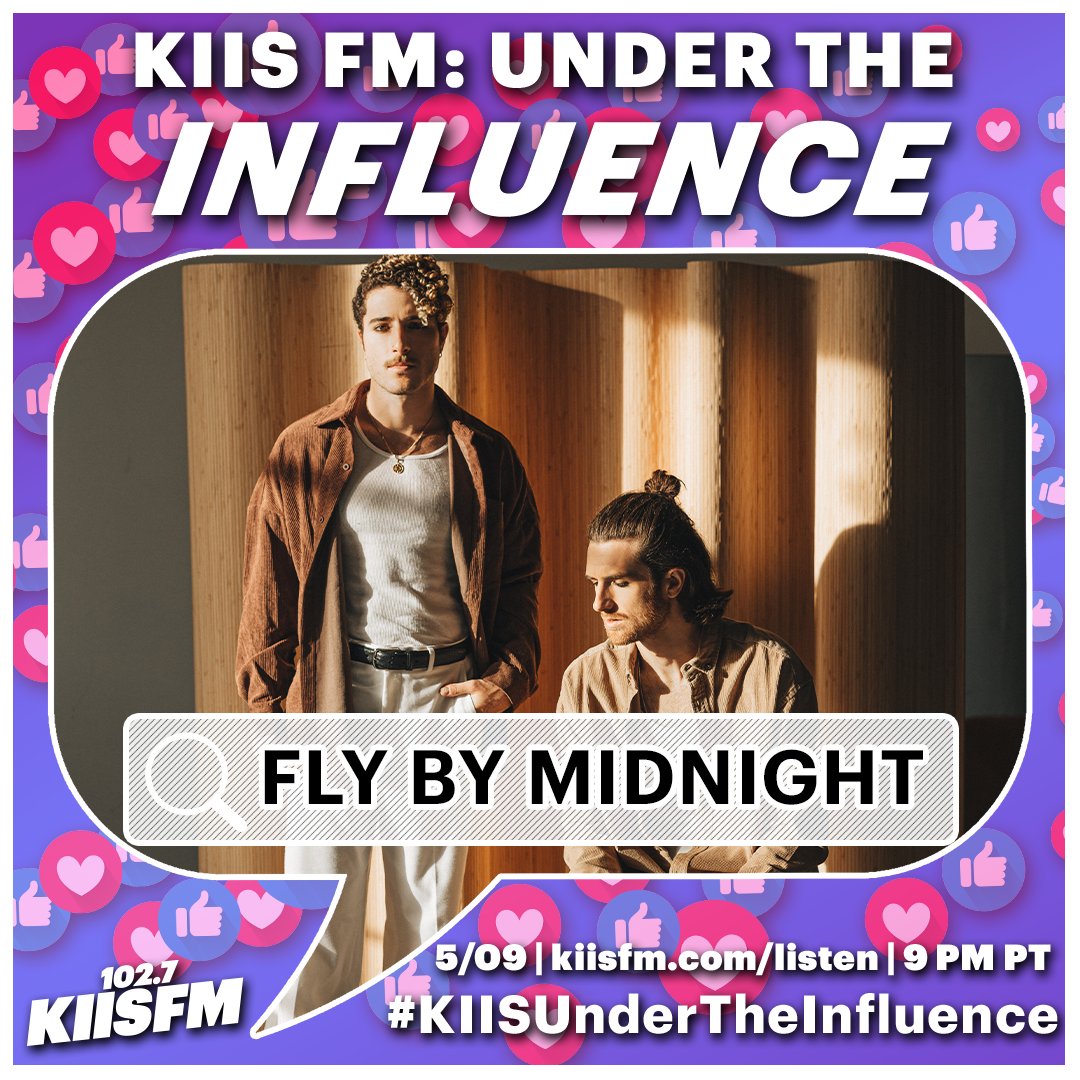 1027KIISFM's tweet photo. Our guys @flybymidnight are joining @ItIsMeEJ for #KIISUnderTheInfluence tonight at 9pm pst! ๐ Plus hear their song #InfinitelyFalling!๐๐ถ Listen here: https://t.co/PkQbosR9Tu https://t.co/Cak5N3Cmt9