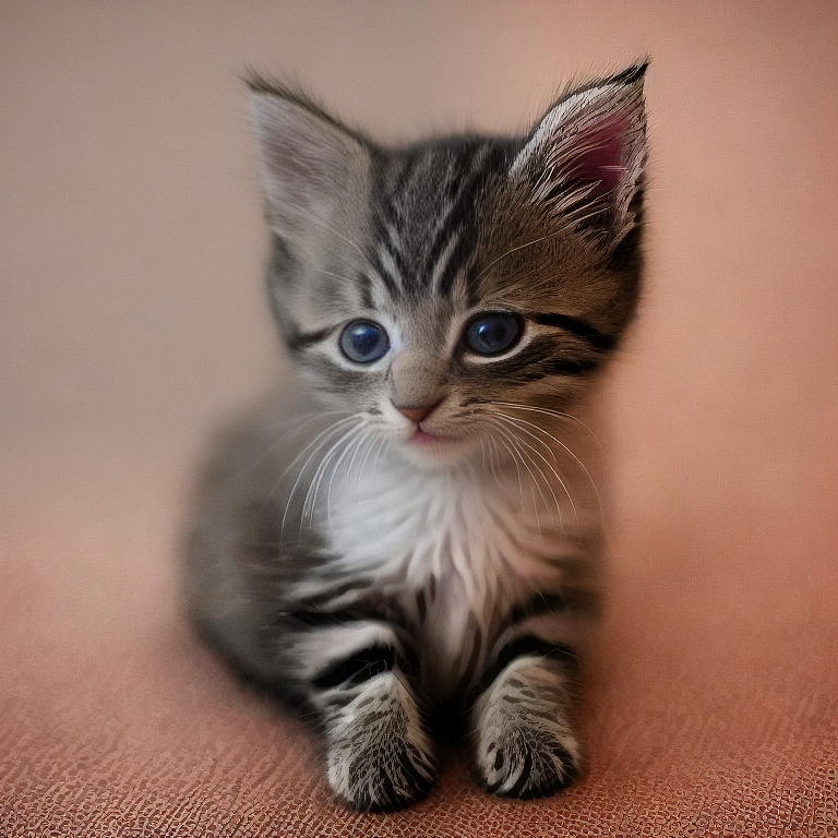 yannmasoch's tweet photo. I am still coding a lot and my default prompt is: a photo of a cute kitten
My output folder has now hundreds of cute kitten AI images.
Let me share some photos with you and I'll post more later on.
#AI #AIart #StableDiffusion #aiartcommunity #aiphotography #AIcat #AIkitten #Cat #Kitten