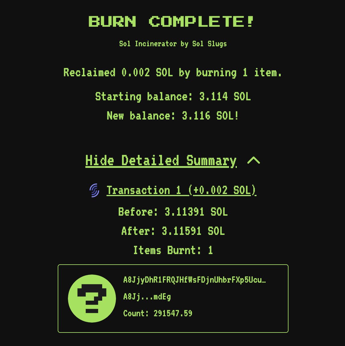 KINGCoinSOL's tweet image. We just burned 100% of the LP tokens

We couldn't rug even if we wanted

Proof: solana.fm/tx/5TEDfKL6eSt…

LONG LIVE THE $KING 👑