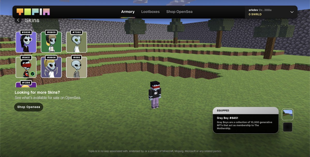 Uh oh... it looks like <a href="/grayboysdao/">Gray Boys</a> have invaded the <a href="/TOPIAgg/">TOPIA (Now HYTOPIA)</a> armory!  

You can now try on your Gray Boys as skins, which will be fully playable when TOPIA releases later this year!

TOPIA Armory: armory.topia.gg