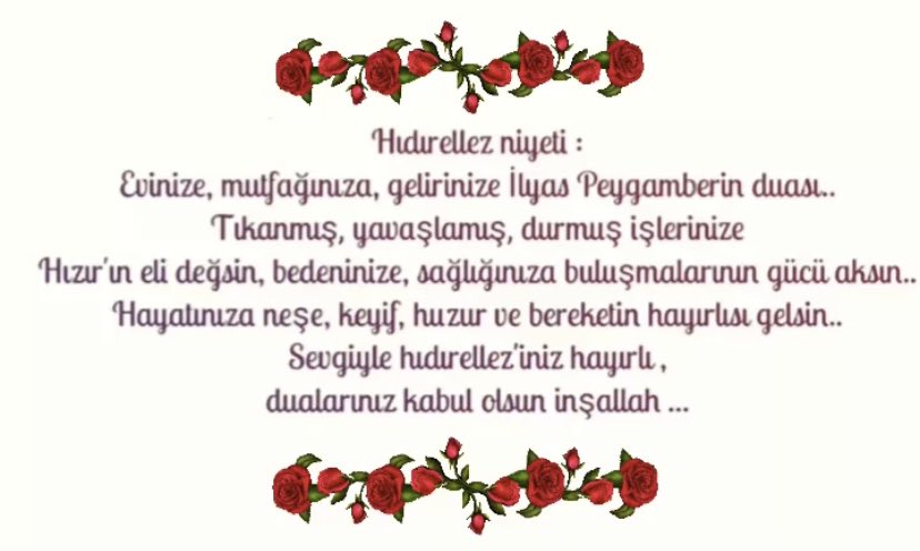 Dileklerimiz, dualarımız kabul olsun 🌹 #HIDIRELLEZ