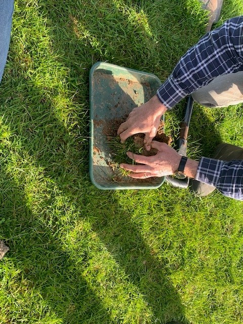 kentdowns6's tweet photo. Many thanks to @niels_corfield and hosting by @kentsheep for an inspiring afternoon for our East Kent valleys farmer group, looking at soil health and regen ag. https://t.co/yqQGrpmxaL