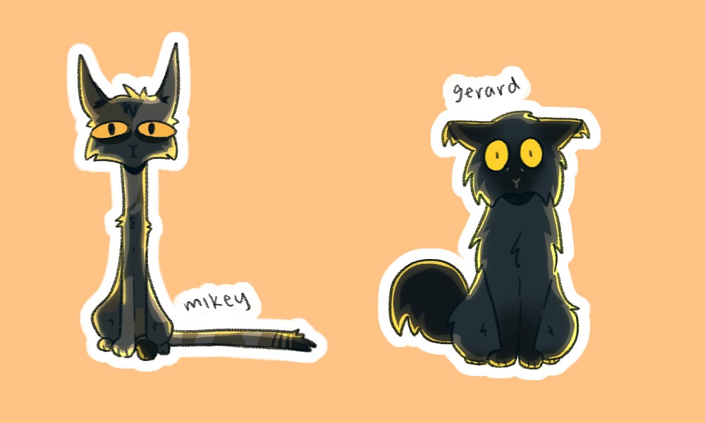 catboygerard's tweet photo. the way brothers as stupid cats (they are both plagued by strange visions) https://t.co/DfsrrQLV0p