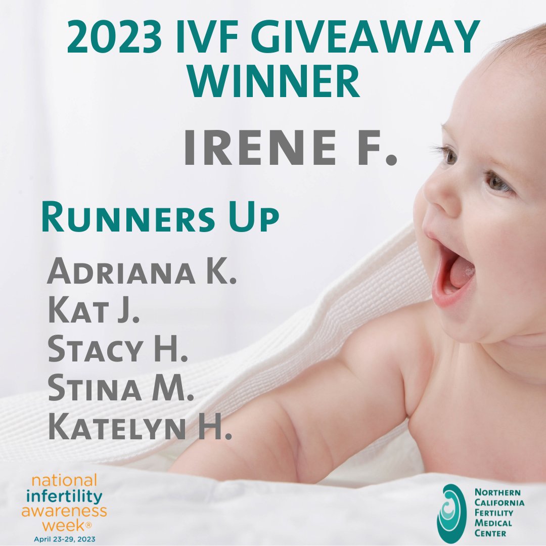 We are excited to announce our 2023 Free #IVF Giveaway Winner!
Thank you to all who entered and for bringing awareness about infertility to our community! 
Runners up receive a free new patient consultation. 
All entrants have been notified. <a href="/resolveorg/">resolveorg</a> #niaw