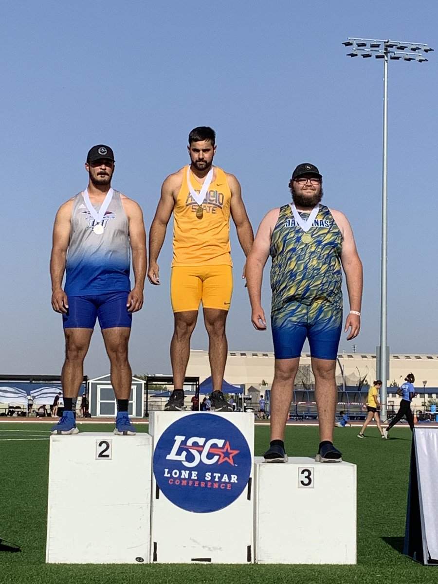 CoachJRReid's tweet photo. Cason Brown strikes gold for the Rams in the men’s discus at the LSC Track and Field Championships in PR fashion with a throw of 187-9! https://t.co/JMwq95mpMp