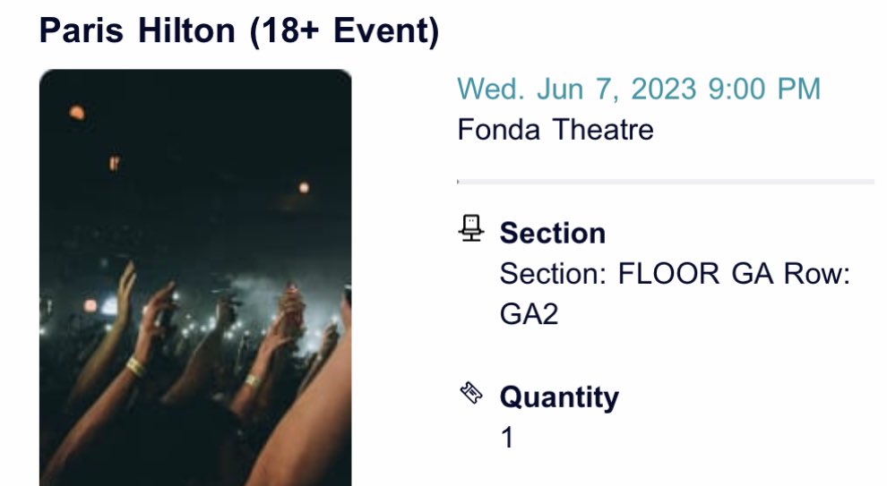 ✨🎶✨🎫Golden Ticket🎫✨🎶✨
💖<a href="/ParisHilton/">Paris Hilton</a> 💖<a href="/FondaTheatre/">The Fonda Theatre</a> 💖
🎶💫🎶💫🎶💫🎶💫🎶💫🎶💫🎶#sliving CAnnnnnnnnot WAIT 🌈💖