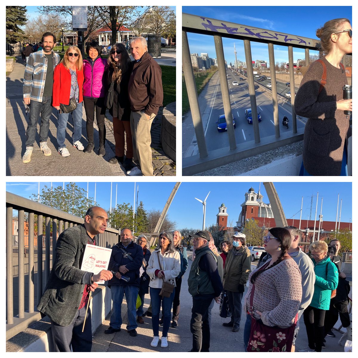 oliviachow's tweet image. Himy Syed leading a @JanesWalkTO
celebrating Jane Jacob’s urbanism and philosophy through her books. We are imagining the Spadina Expressway nightmare and are grateful of Jacob’s role in stopping it.