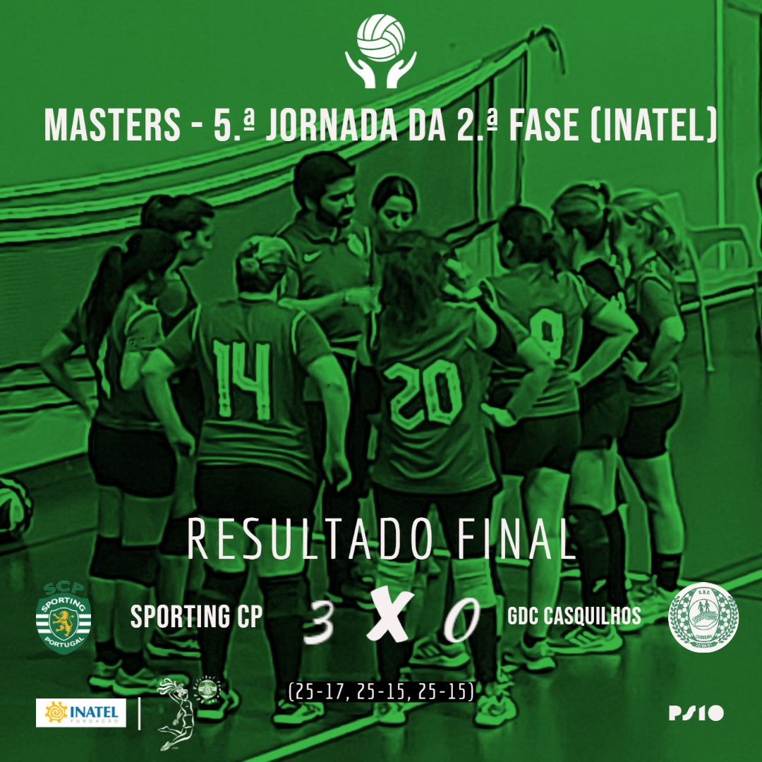 VolFemininoSCP's tweet photo. Masters
Resultado da 5.ª Jornada da 2.ª Fase do INATEL (Taça INATEL): Sporting CP 3 - GDC Casquilhos 0... parciais: 25-17, 25-15 e 25-15.
Parabéns Leoas... seguimos juntos! 🦁💚💪💪💪
#SportingCP
#masters
#INATEL https://t.co/jzjqMqBhNH